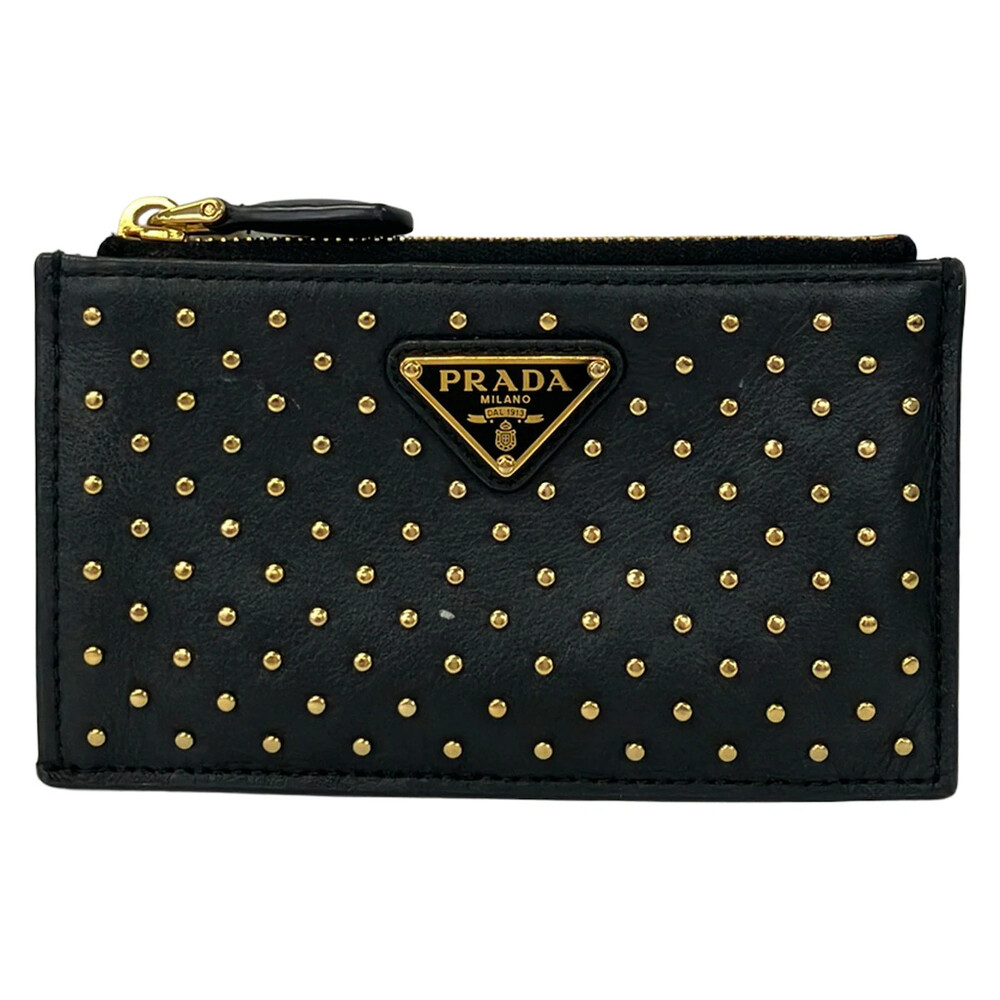 Prada Black Leather Coin Case #363095P62B